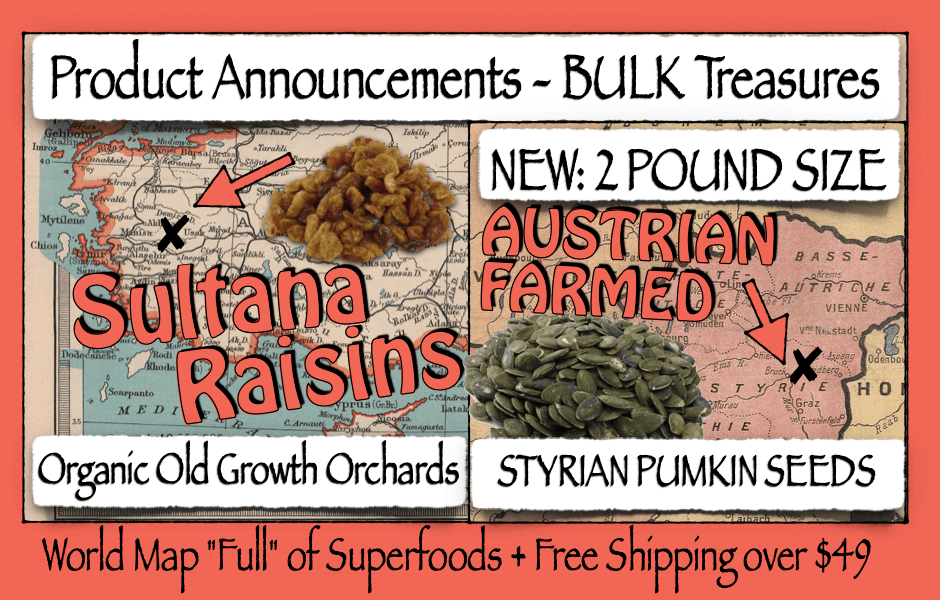 Sultan Raisins and Styrian Pumpkin Seeds Treasure Banner