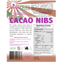 Cacao Nibs, Ceremonial Grade, Organic, 16 oz