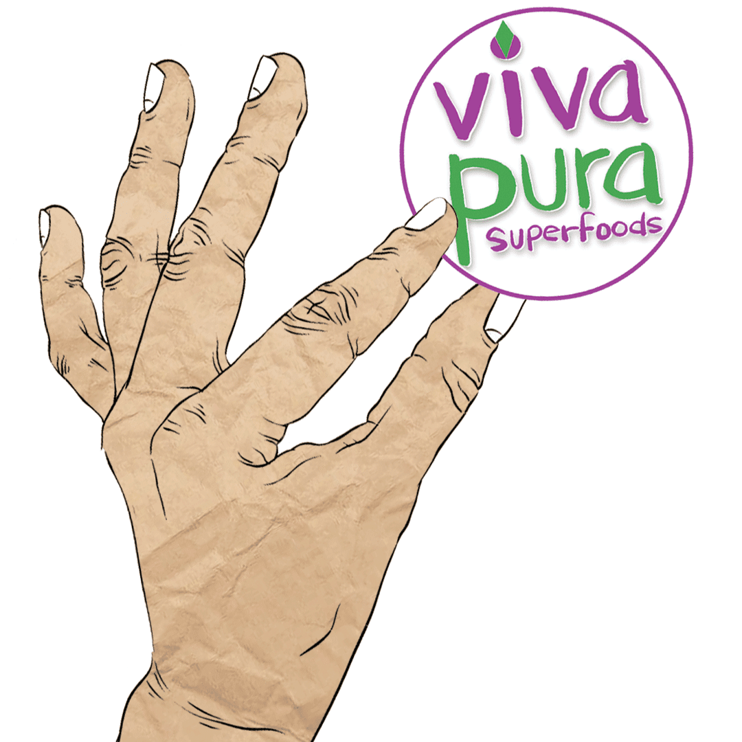 Vivapura Superfoods Hand Drawn Logo Coin