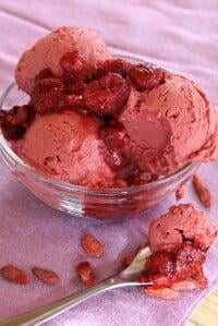 Best Raw Organic low glycemic Raspberry Ice Cream by VIvapura.com