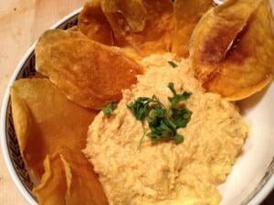 Sweet Tropical Curry Dip with Mango Chips~