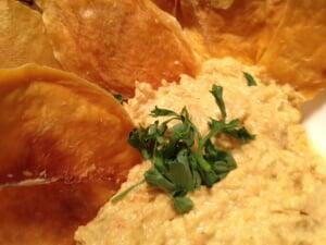 Sweet Tropical Curry Dip with Mango Chips