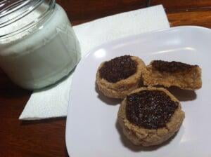 Cherry Coconut Thumbprint Cookies~