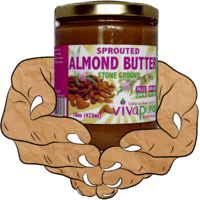 Sprouted Almond Butter, Raw, Organic, Stone Ground, 16 oz