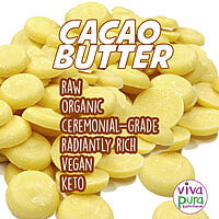 Cacao Butter, Ceremonial Grade, Organic, 16 oz