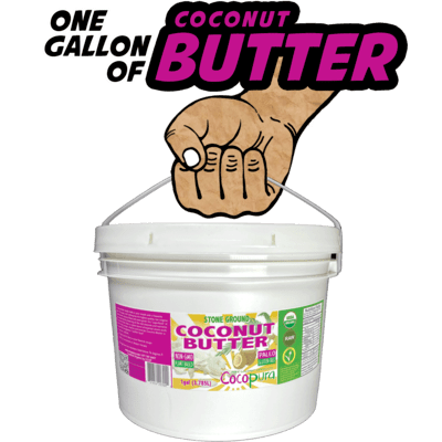 Coconut Butter, Raw, Organic, Stone Ground, 1 Gal
