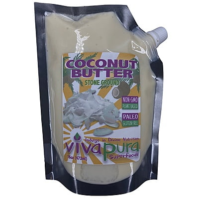 Coconut Butter, Raw, Organic, Stone Ground, 16 oz, Squeeze Pouch