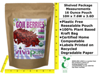 Goji Berries, Raw, Organic, 16 oz