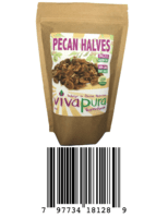 Pecan Halves, Raw, Organic, 8 oz
