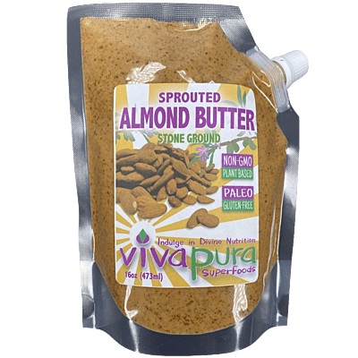 Sprouted Almond Butter, Raw, Organic, Stone Ground, 16 oz