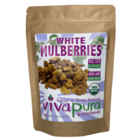White Mulberries, Raw, Organic, 8 oz