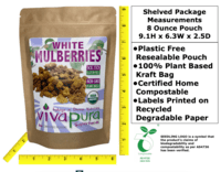 White Mulberries, Raw, Organic, 8 oz