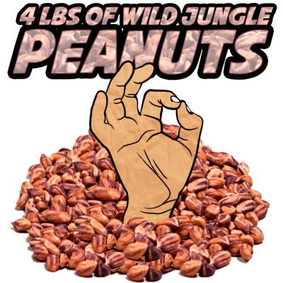Wild Jungle Peanuts, Raw, Organic, Bulk, 4lb
